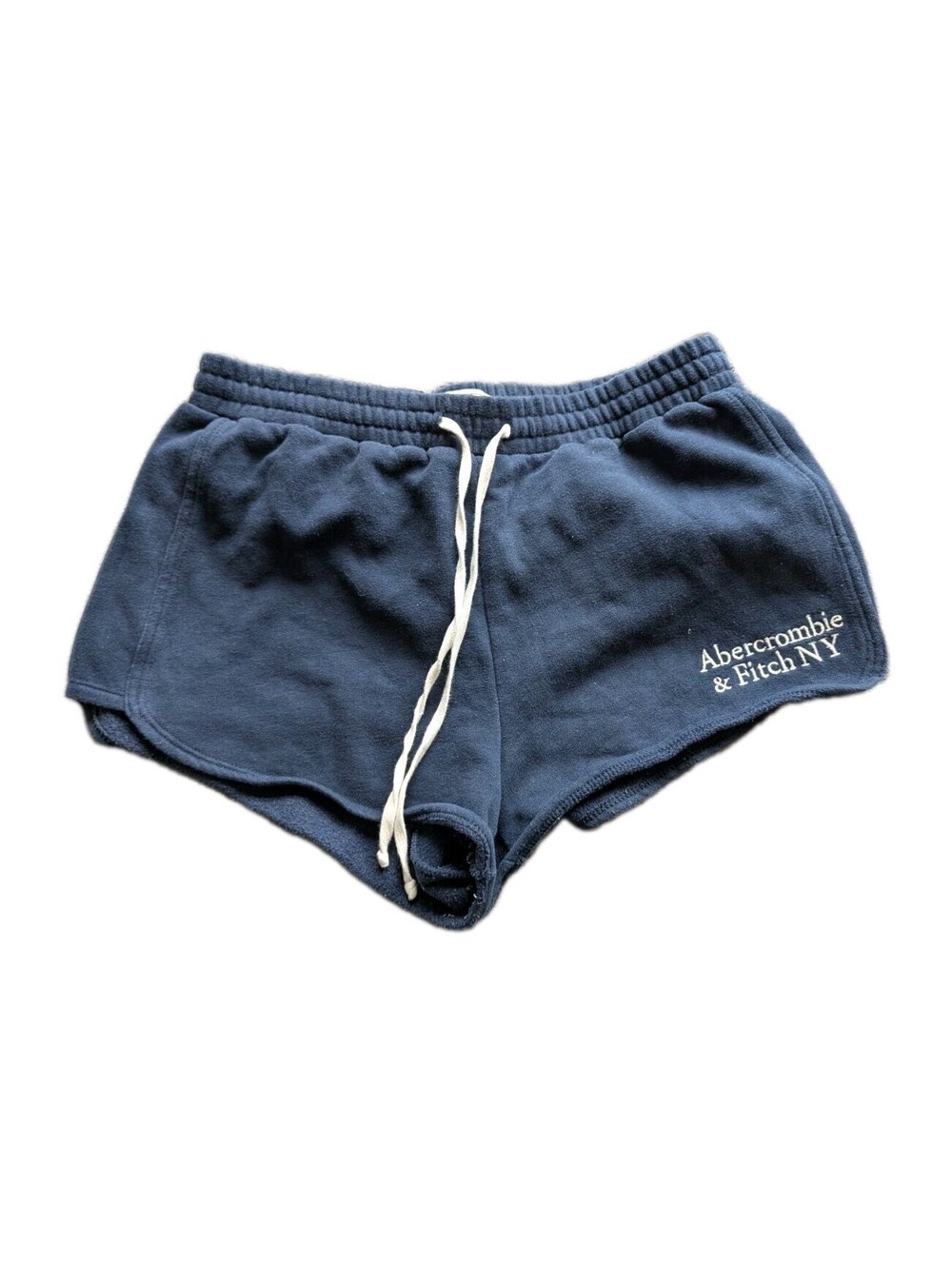 Abercrombie & Fitch Vintage Y2K Micro Mini Cheeky Sweat Athletic Shorts XS Navy